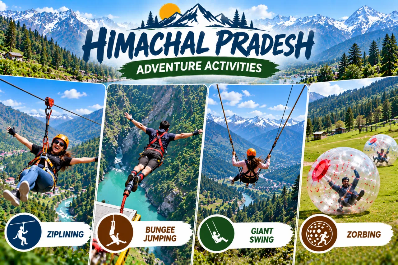 Himachal Aerial Rush: Ziplining, Bungee Jumping & Giant Swing