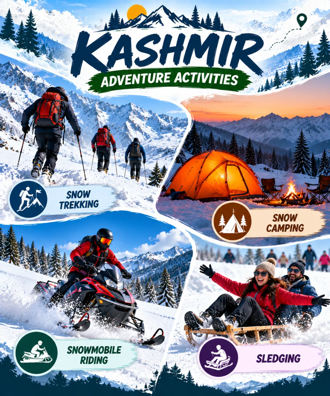 Gulmarg Glacier Frontier: Snowmobiling, Sledging & Snow Camping