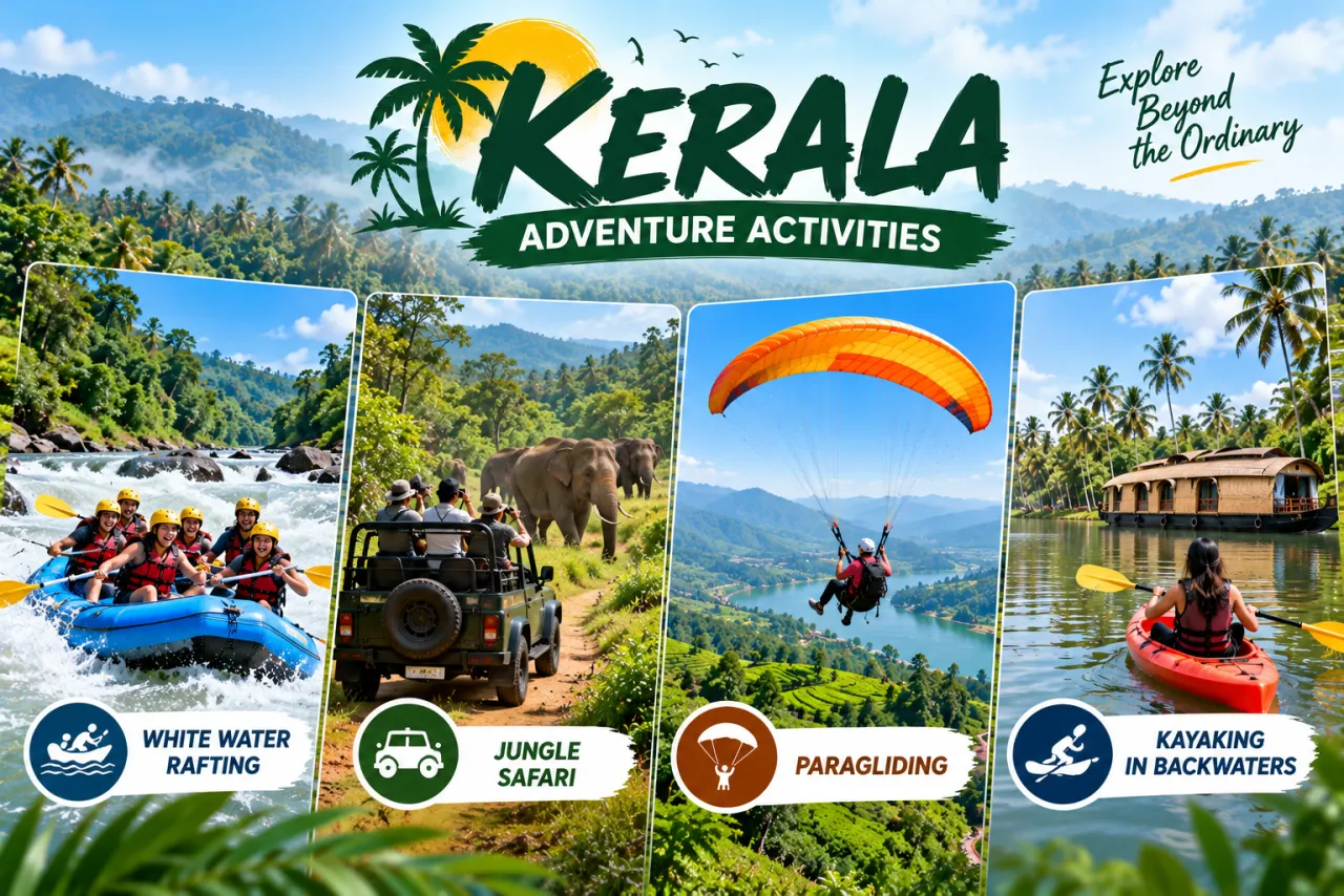 Kerala Wild Frontier: White Water Rafting, Periyar Jungle Safari & Paragliding