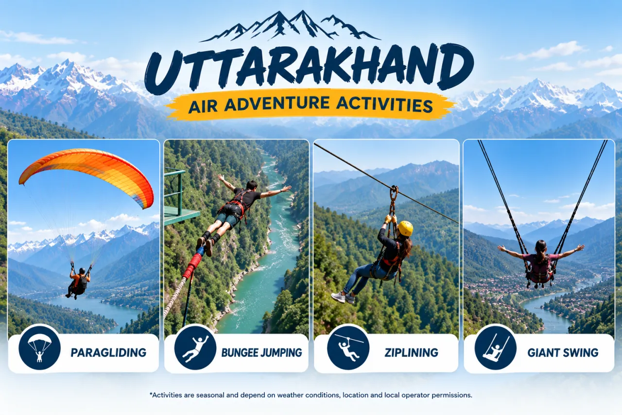 Rishikesh Flying Rush: Paragliding, Bungee Jumping, Zipline & Giant Swing