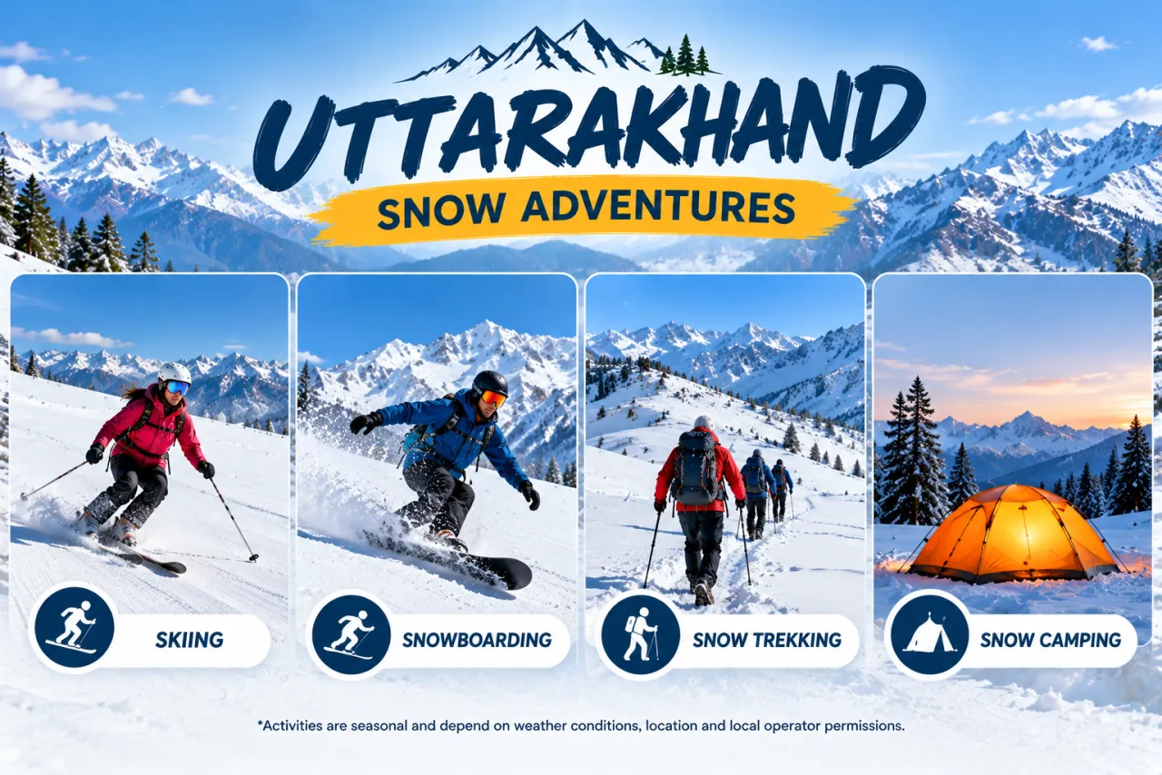 Auli Winter Alpine: Skiing, Snowboarding, Snow Trekking & High Camping
